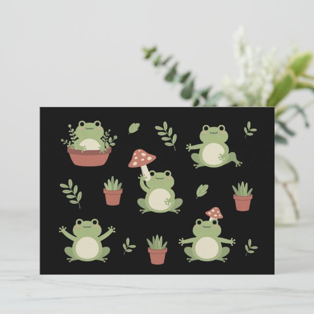 Cute Frog Funny Animal Lover Gift For Frog Lover  Invitation (Standing Front)