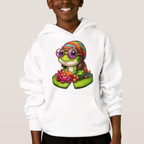 Cute Frog Gift The Flower  Hoodie