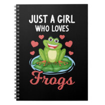 Cute Frog Girl Daughter loves Frogs Notebook