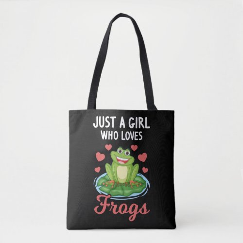 Cute Frog Girl Daughter loves Frogs Tote Bag