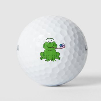 Cute Frog Golf Balls by NatureTales at Zazzle