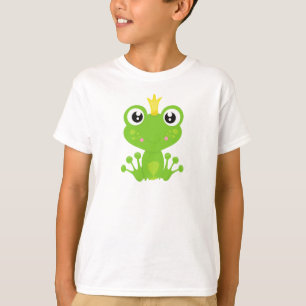 Cute Frog, Green Frog, Frog Prince, Crown T-Shirt