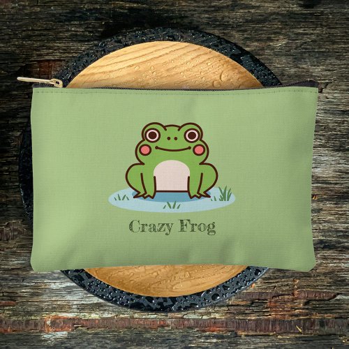 Cute Frog Green Zipped Pouch