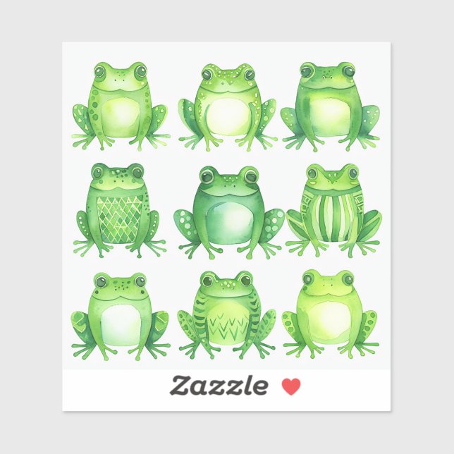 cute frog grouping sticker (Sheet)