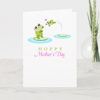 Cute Frog Hoppy Happy Mothers Day card