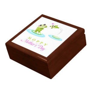 Cute Frog Hoppy Happy Mother's Day Keepsake Box