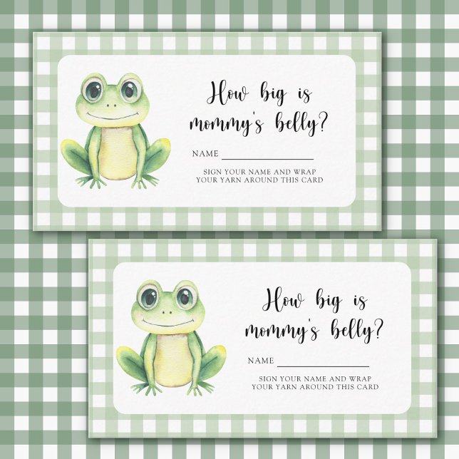 Cute frog - How big is mommy's belly Enclosure Card (Creator Uploaded)