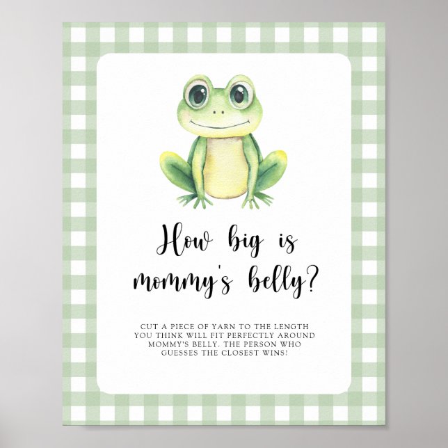 Cute frog - how big is mommy's belly game poster (Front)