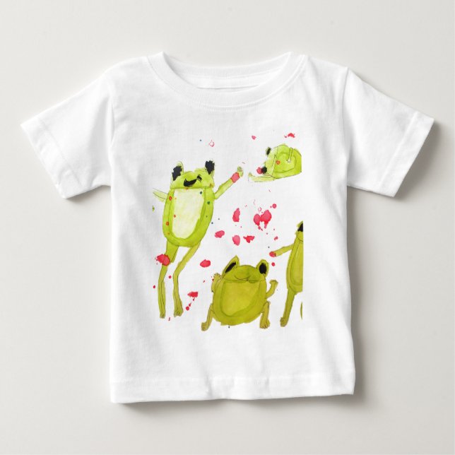 Cute frog illustration baby T-Shirt (Front)