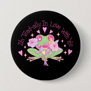 Cute Frog - I'm Totally In Love With You Button