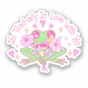 Cute Frog - I'm Totally In Love With You Sticker