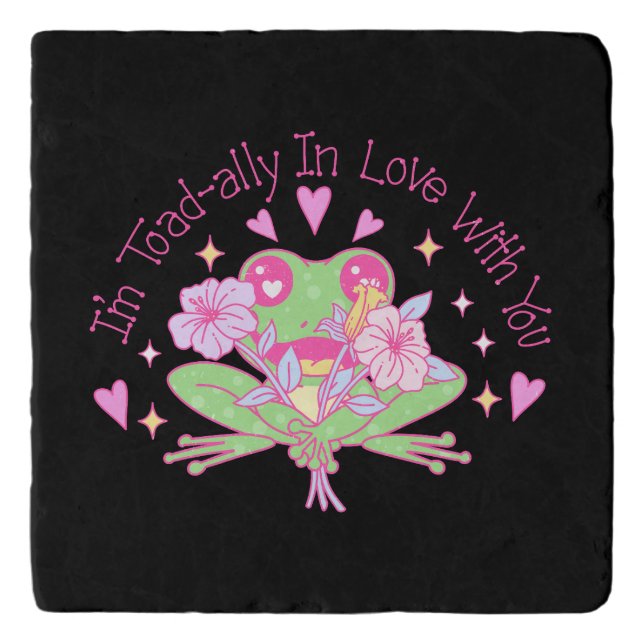 Cute Frog - I'm Totally In Love With You Trivet (Front)
