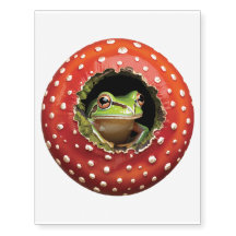 Cute Frog in Mushroom – Whimsical Cottagecore Frog