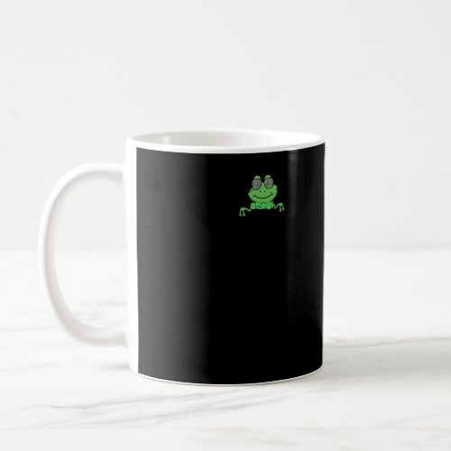 Cute Frog In My Pocket Smiling With Sunglasses  Coffee Mug