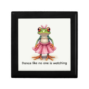 Cute Frog in Pink. Dance like no one is watching Gift Box