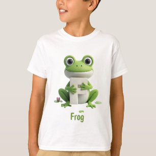 Cute Frog Kids T-Shirt F is for Frog Alphabet Sh