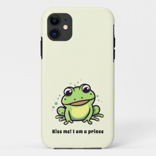 Cute frog kiss me iPhone 11 case