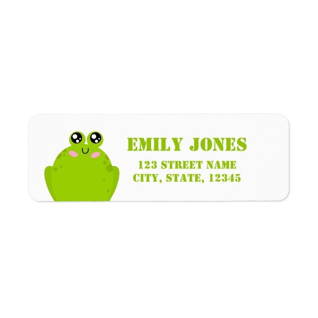 Cute Frog Label (Front)