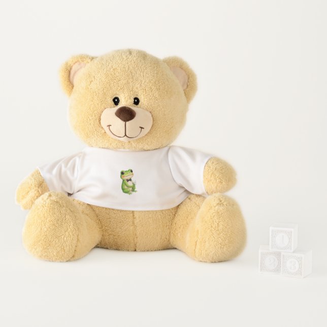 Cute Frog & Lavender Plush Teddy Gift (In Situ)