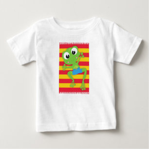 Cute Frog, Little Frog, Green Frog, Beach Towel Baby T-Shirt