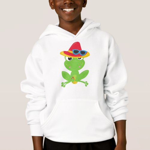 Cute Frog Little Frog Green Frog Sunglasses Hoodie