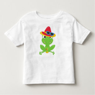 Cute Frog, Little Frog, Green Frog, Sunglasses Toddler T-shirt