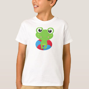 Cute Frog, Little Frog, Green Frog, Swim Ring T-Shirt