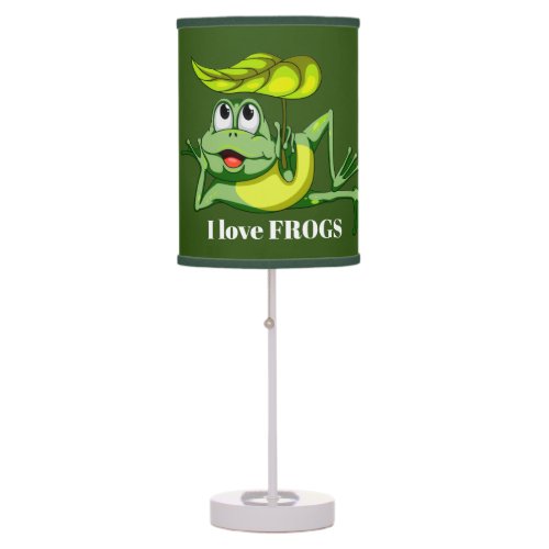 Cute Frog lovers add message decor Table Lamp