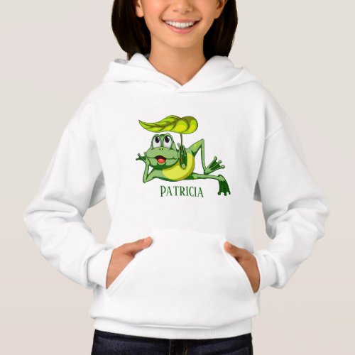 cute frog lovers add name Hoodie