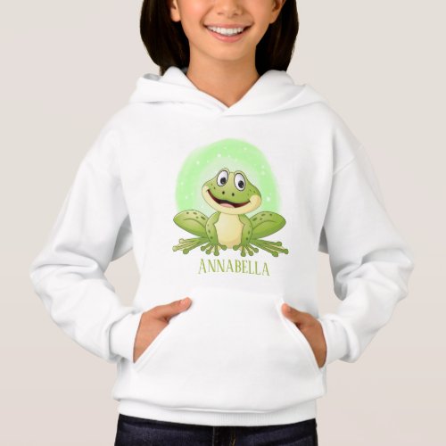 cute frog lovers add name hoodie