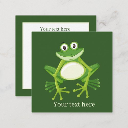 cute frog lovers add sentiment Note Card