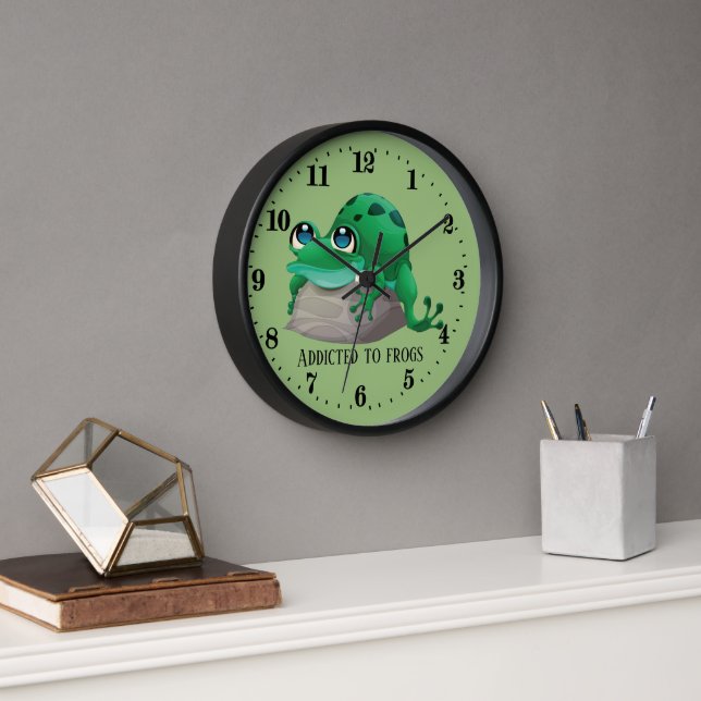 cute frog lovers add text  clock (Office)