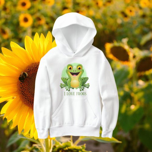 cute frog lovers add text hoodie