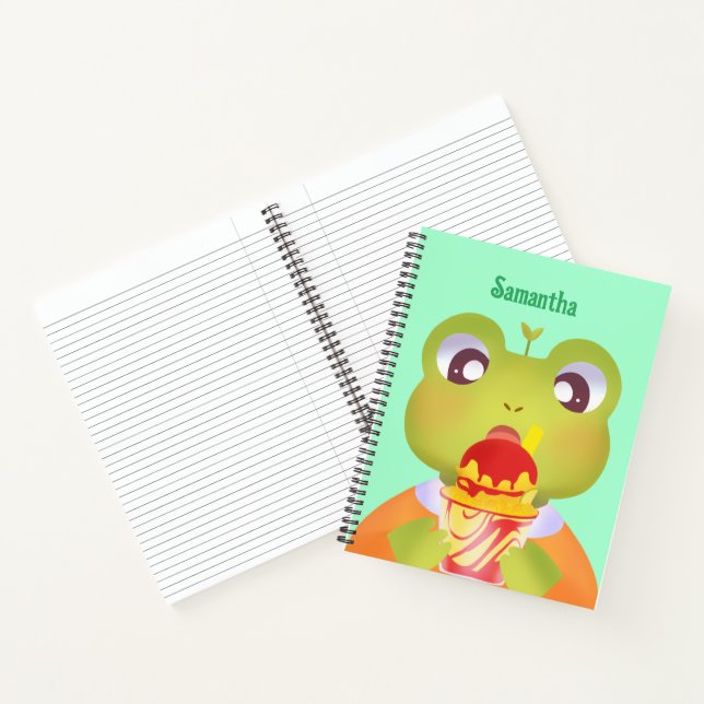 Cute Frog Mangoneadas Notebook (Inside)