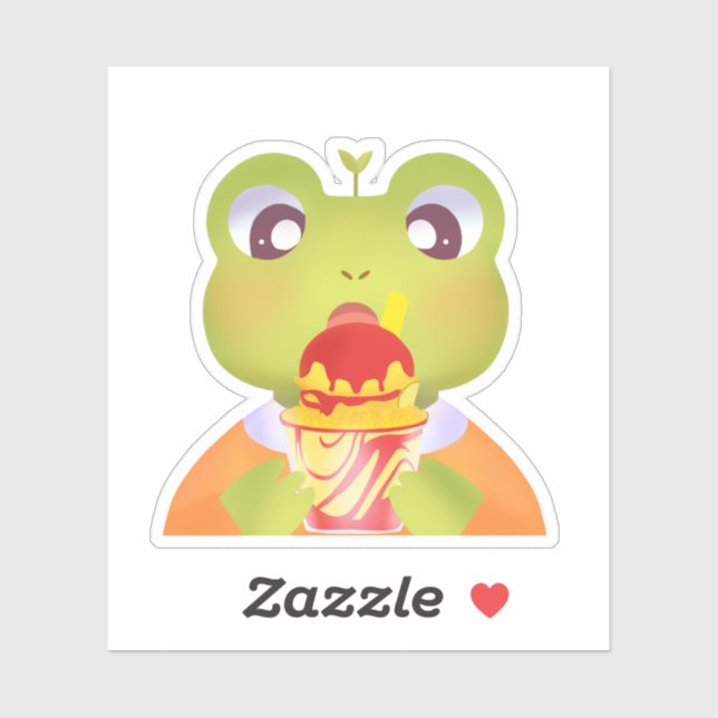 Cute Frog Mangoneadas Sticker (Sheet)
