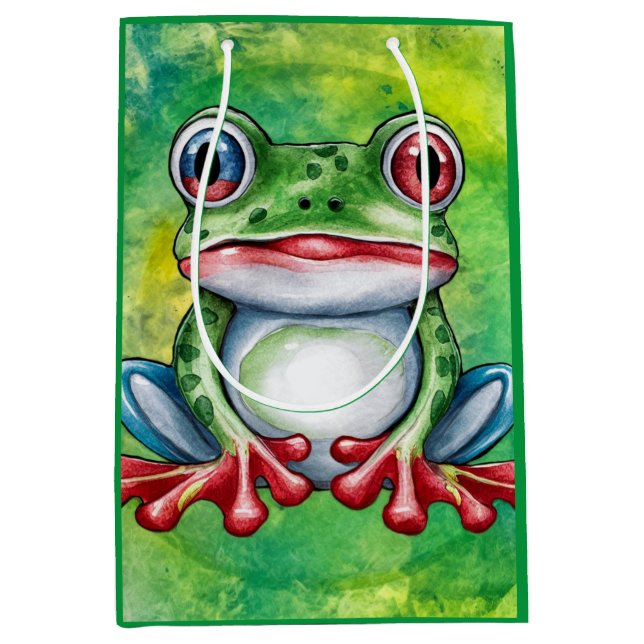 Cute Frog Medium Gift Bag (Front)