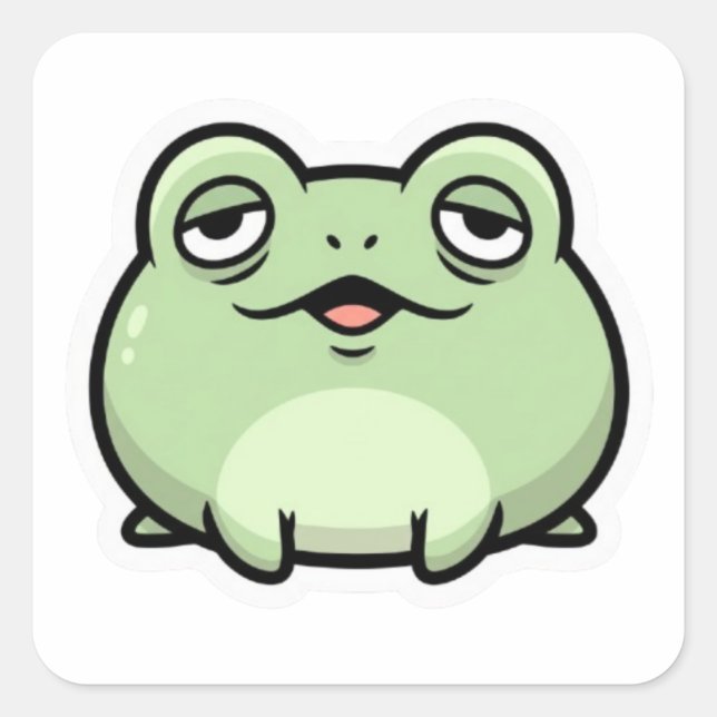 Cute Frog Meme Sticker | Funny Aesthetic Frog |  (Front)