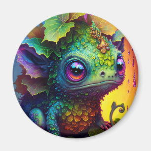 Cute Frog Monster Fantasy Art Magnet