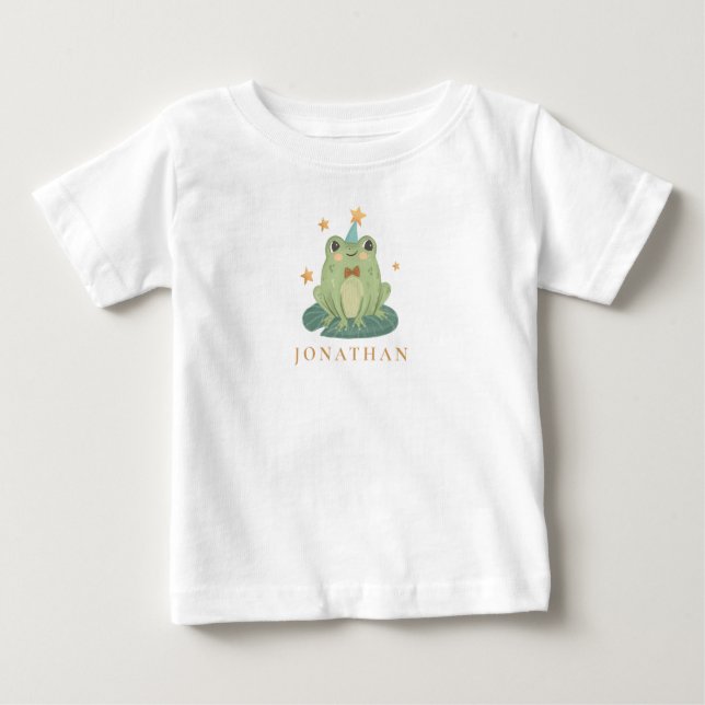 Cute Frog mushroom name  Baby Bodysuit (Front)