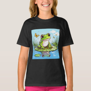 Cute Frog on a Lily Pad T-Shirt