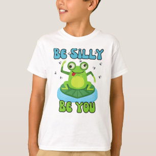 Cute Frog on Lily Pad Motivational Kids T-shirt