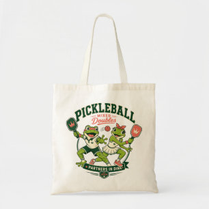 Cute Frog Partners in Dink Funny Sports Design Tote Bag