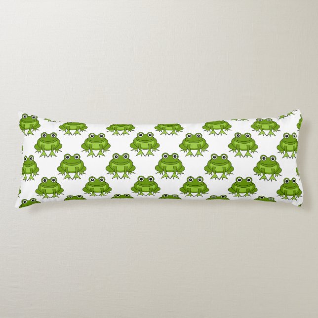 Cute Frog Pattern Body Pillow (Front)