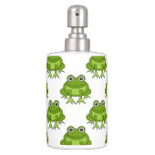 Cute Frog Pattern Soap Dispenser & Toothbrush Holder (Front)