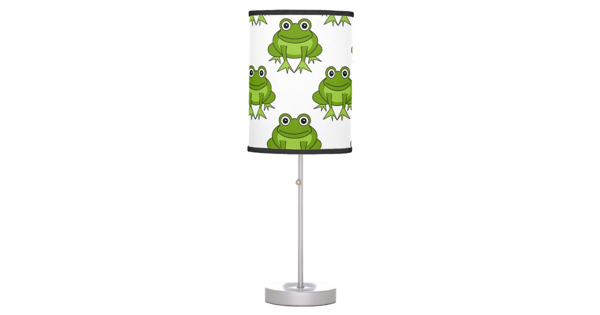 Cute Frog Pattern Table Lamp | Zazzle