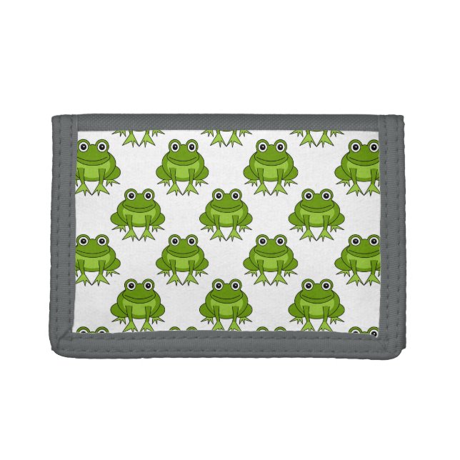 Cute Frog Pattern Tri-fold Wallet (Front)