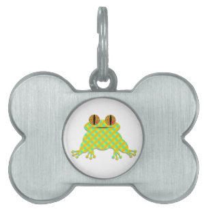 Cute Frog Pet Name Tag