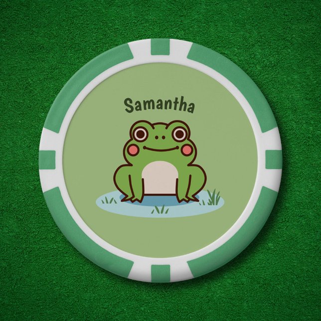 Cute Frog  Poker Chips (Cute Frog Poker Chips)