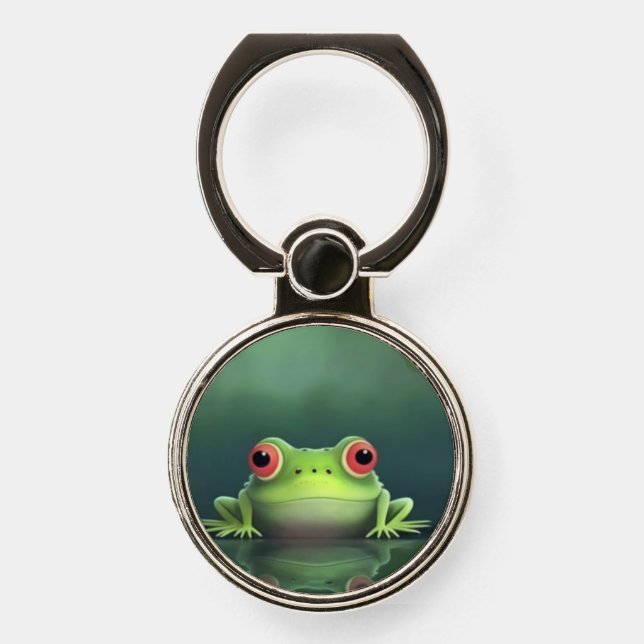Cute Frog Pop Grip for your cell phone (Front)