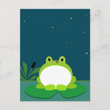 Cute Frog Postcard by escapefromreality at Zazzle